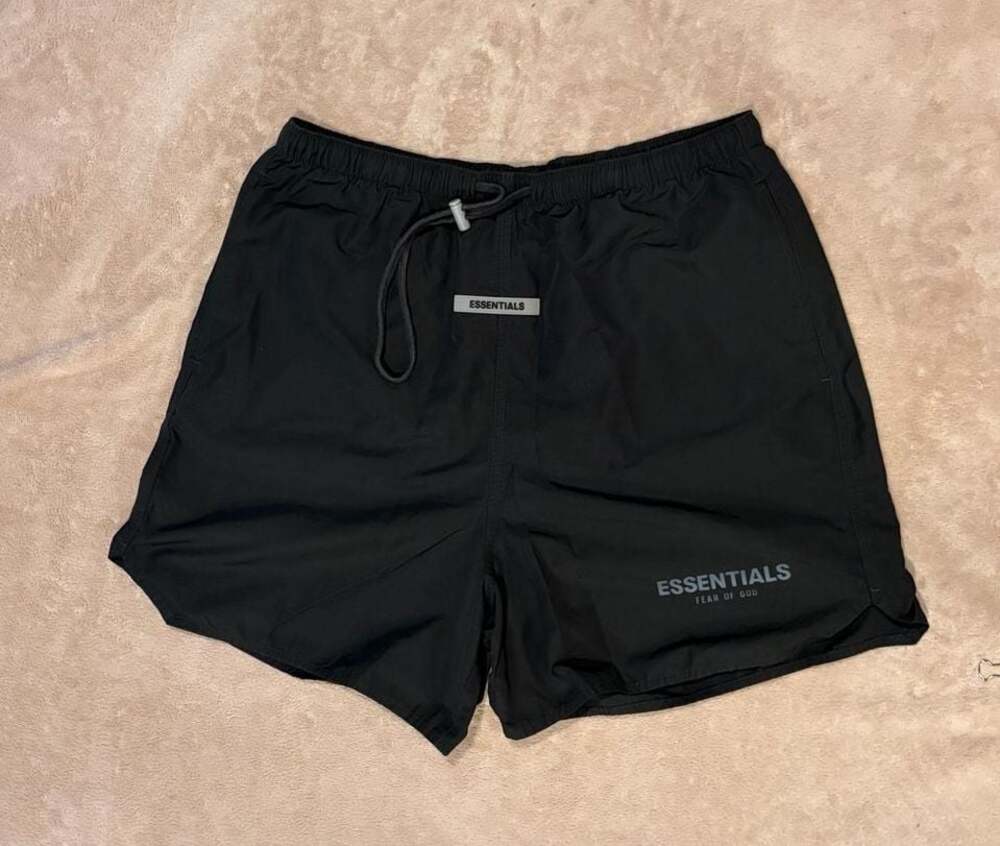 Fear of God Essentials Black Athletic Shorts